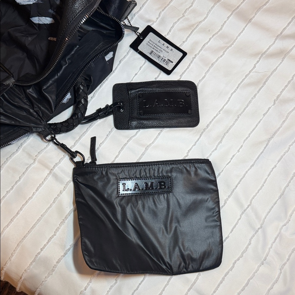 L.A.M.B. Black and White Duffel Bag - Picture 7 of 10